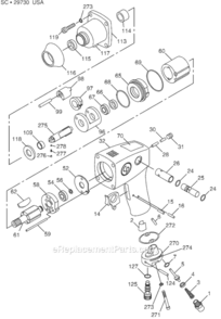 Page A Diagram and Parts List for CP9523 6151909523 Chicago Pneumatic Wrench